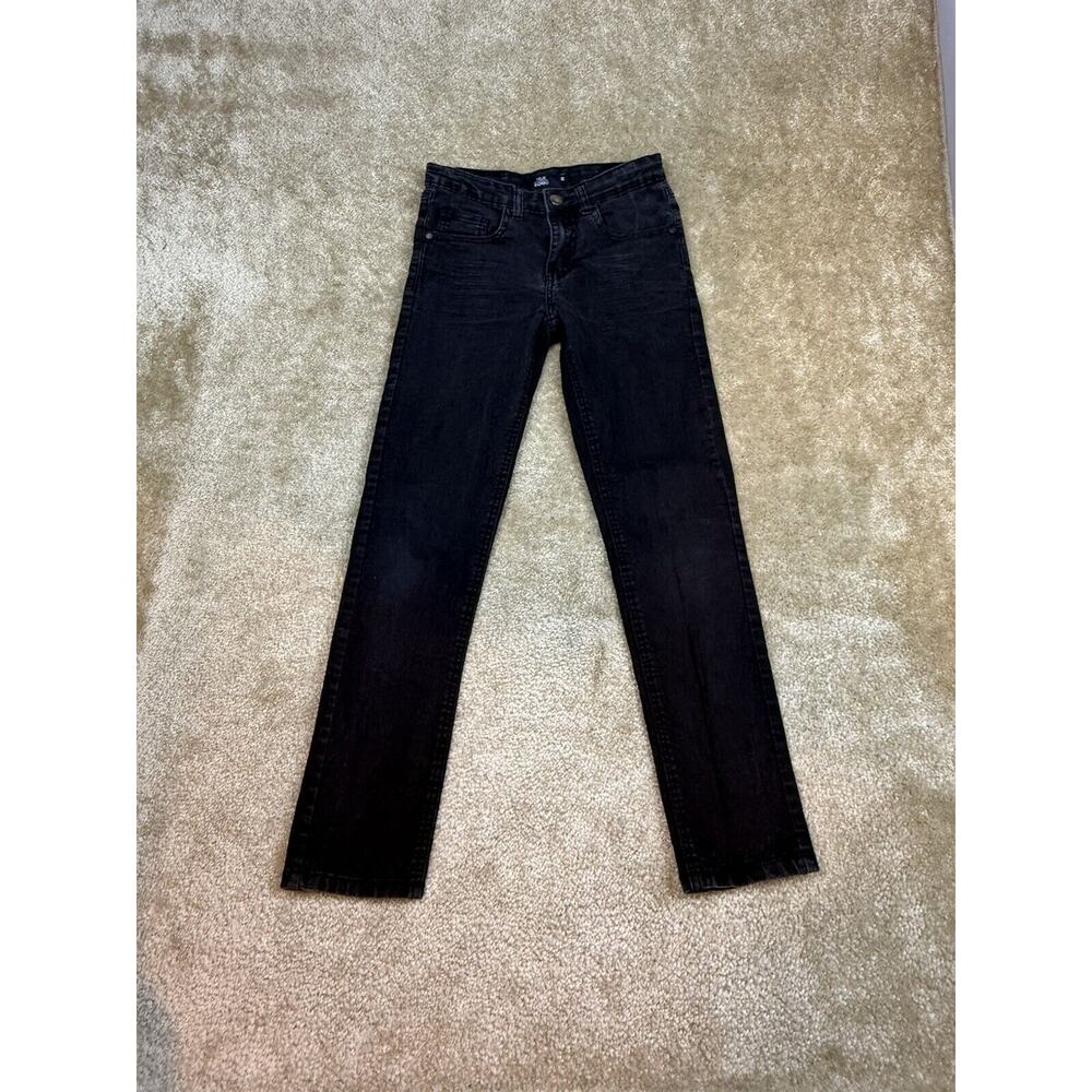 True Indigo Skinny Jeans Kids Size 12 Black Stretch Adjustable A527